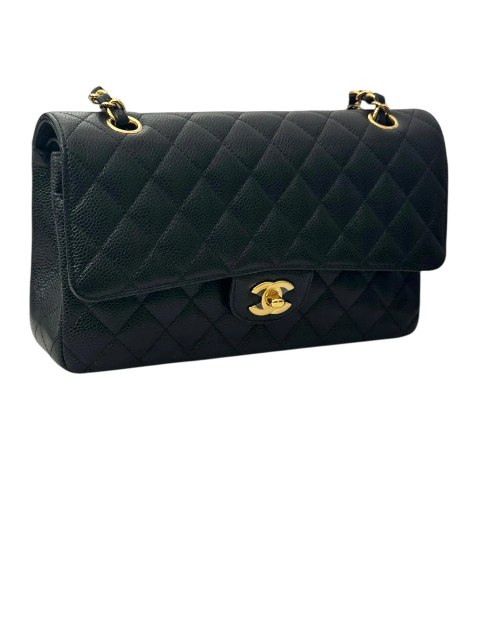 Chanel Timeless Classic Medium Black Caviar, Gold-tone Hardware