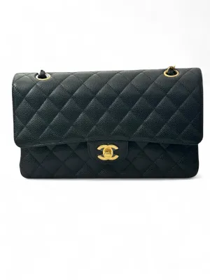 Chanel Timeless Classic Medium Black Caviar, Gold-tone Hardware