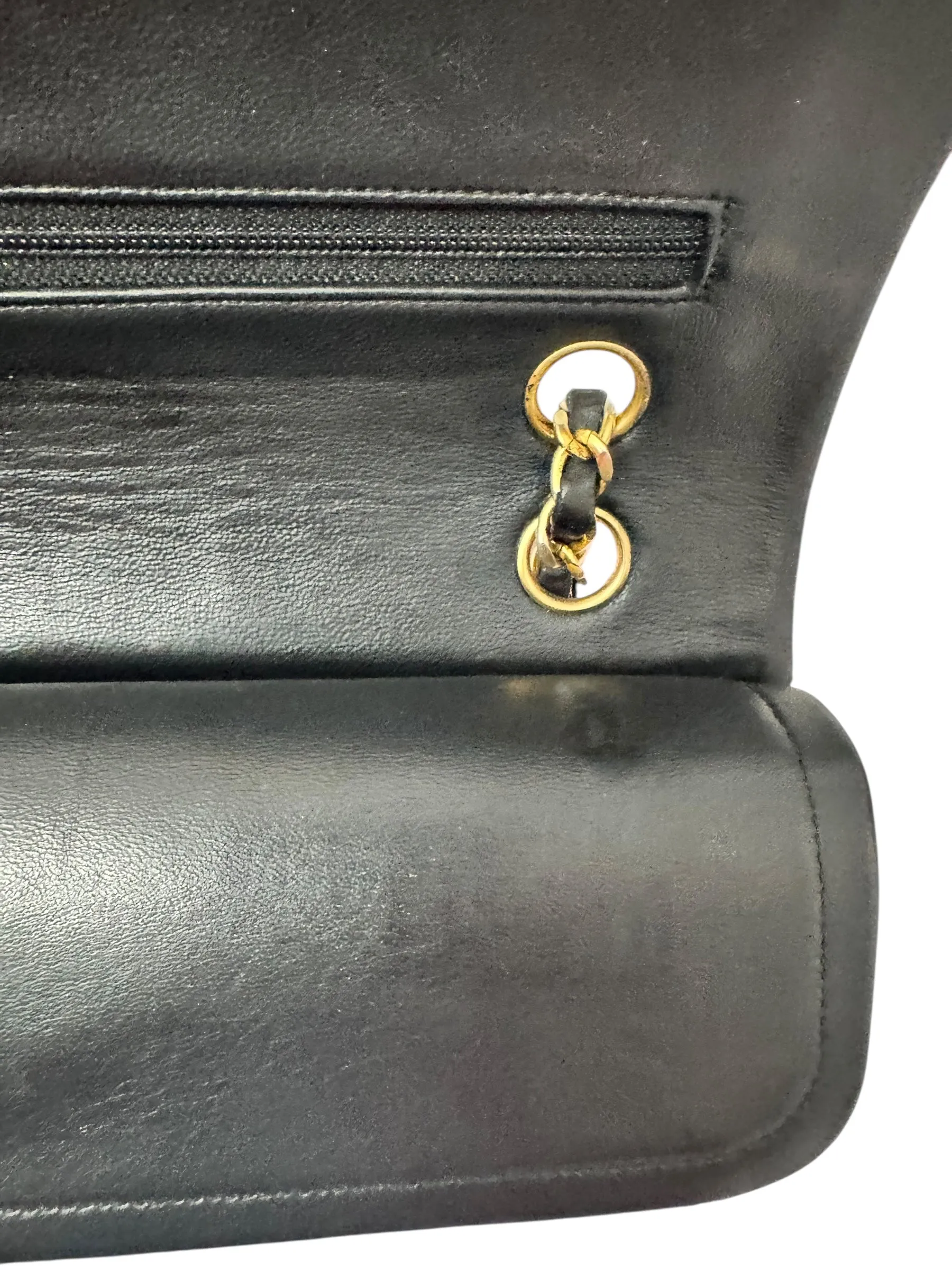 Chanel Timeless Classic Medium Vintage, Black Lambskin 24kt Gold-tone Hardware