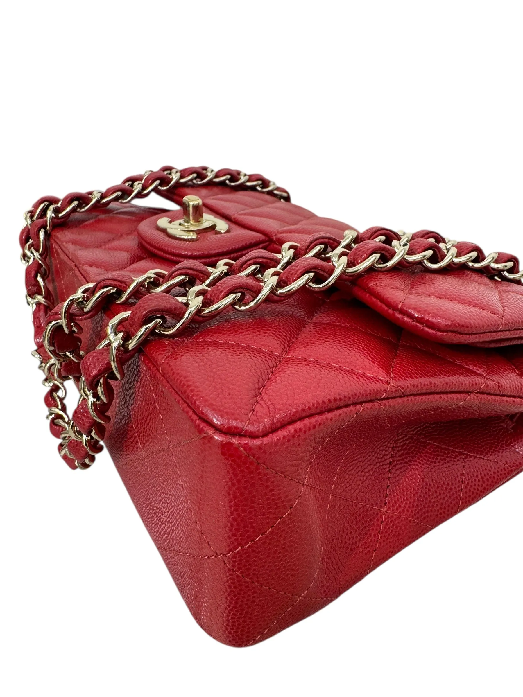 Chanel Timeless Classic Small 19B True Red Caviar Gold-tone Hardware