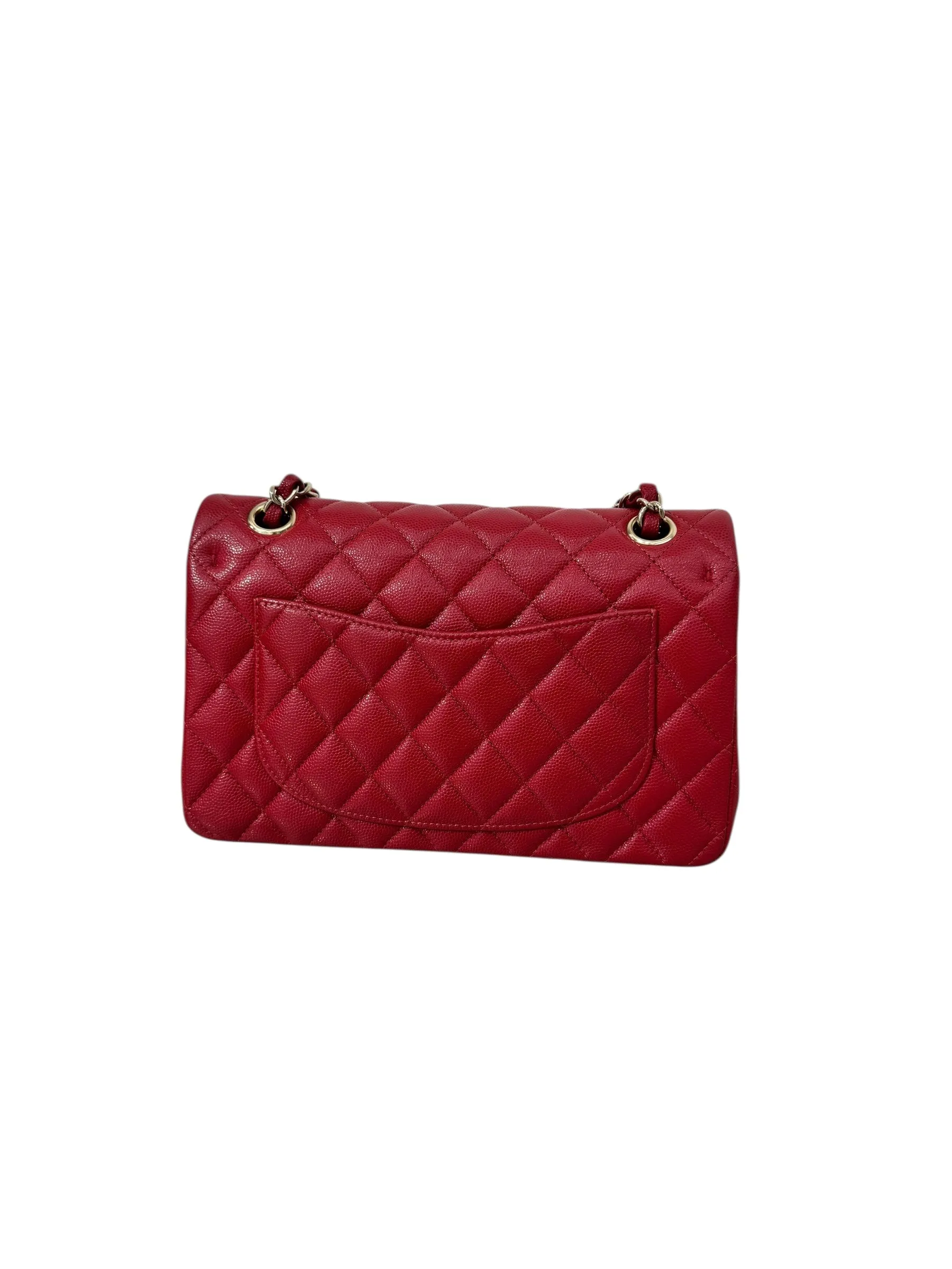 Chanel Timeless Classic Small 19B True Red Caviar Gold-tone Hardware