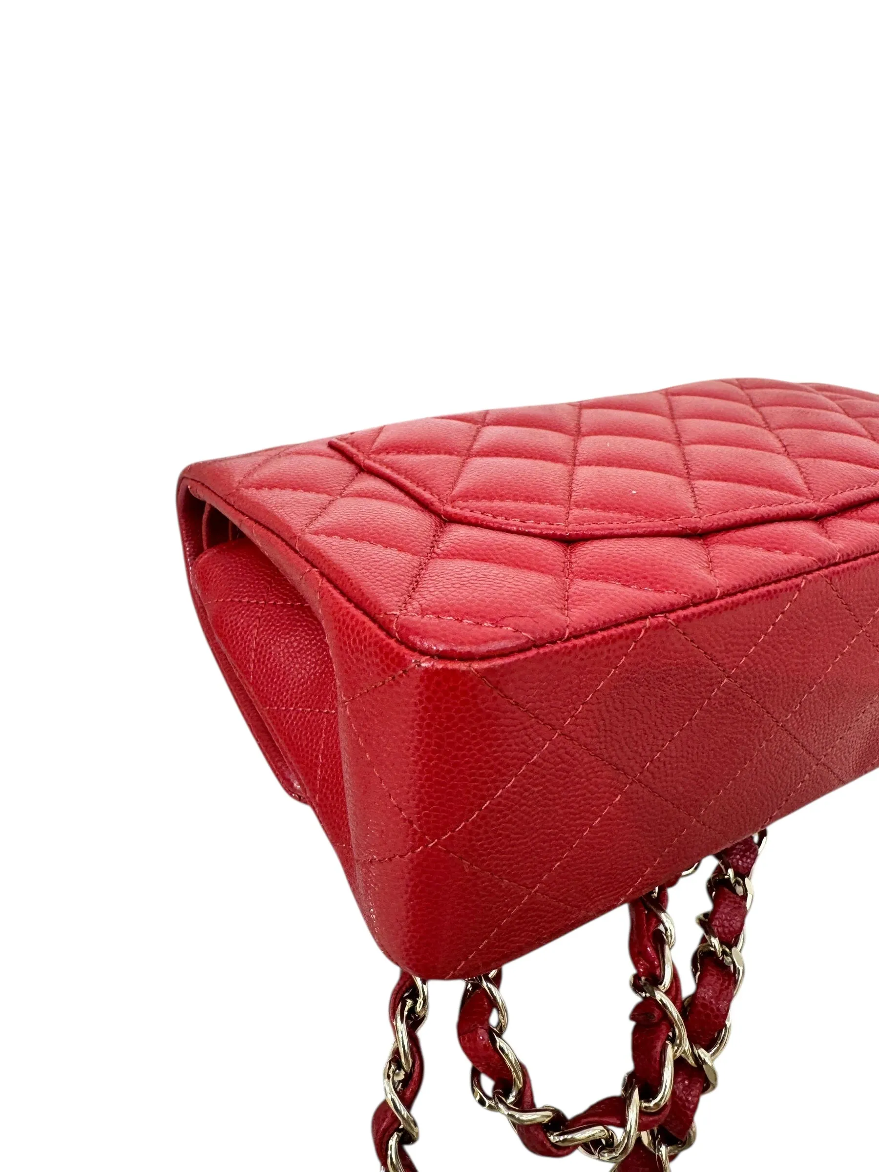 Chanel Timeless Classic Small 19B True Red Caviar Gold-tone Hardware