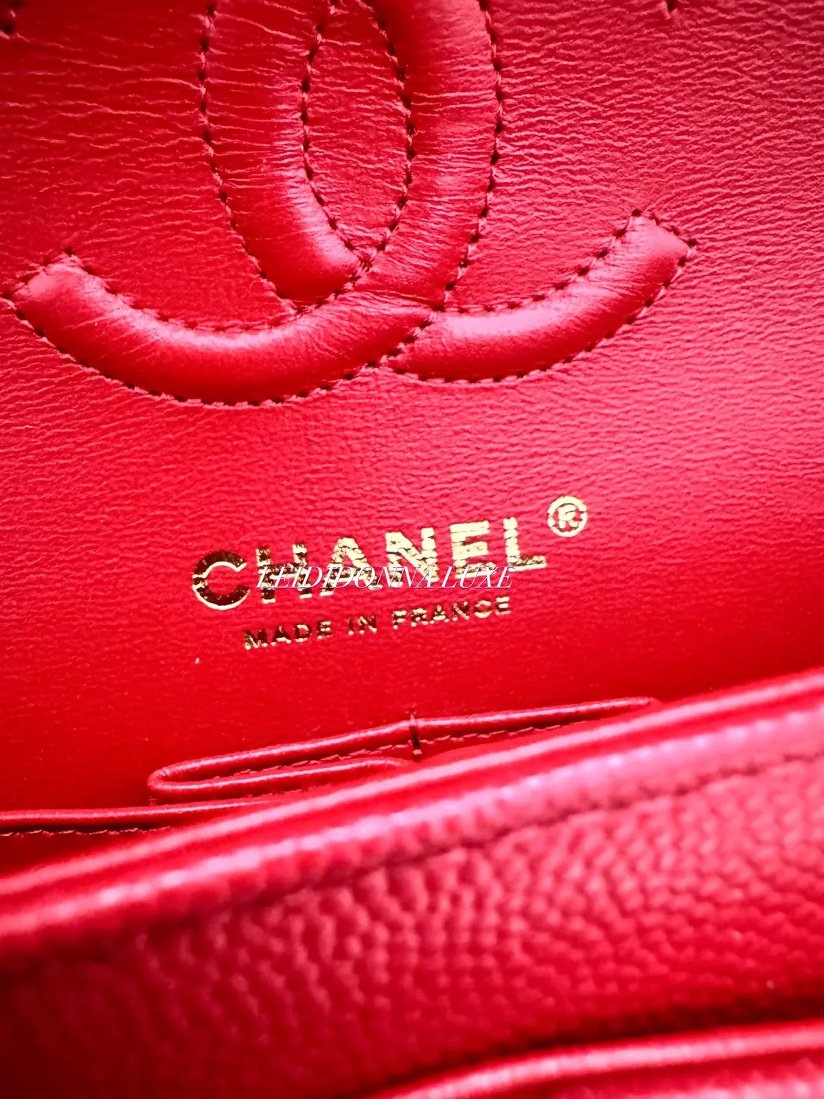 Chanel Timeless Classic Small 22P Red Caviar, Gold-tone Hardware