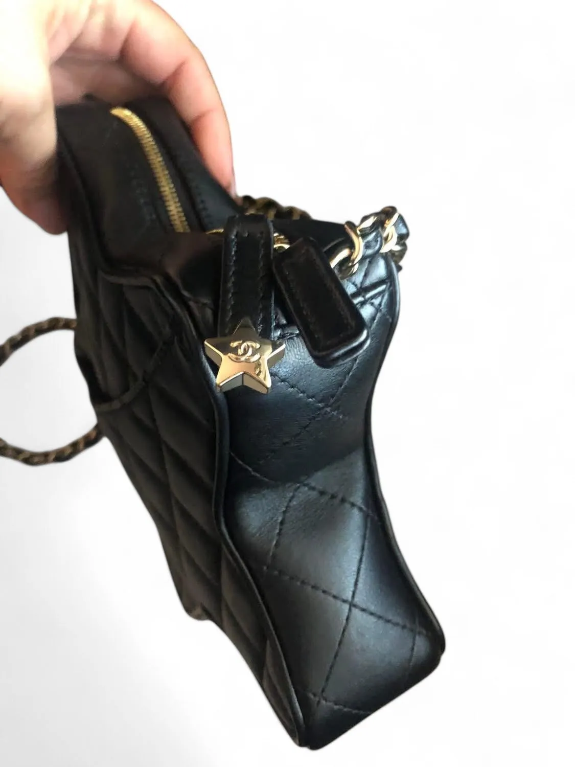 Chanel Walk of Fame Star Bag  24C Black Lambskin With Gold-tone Hardware
