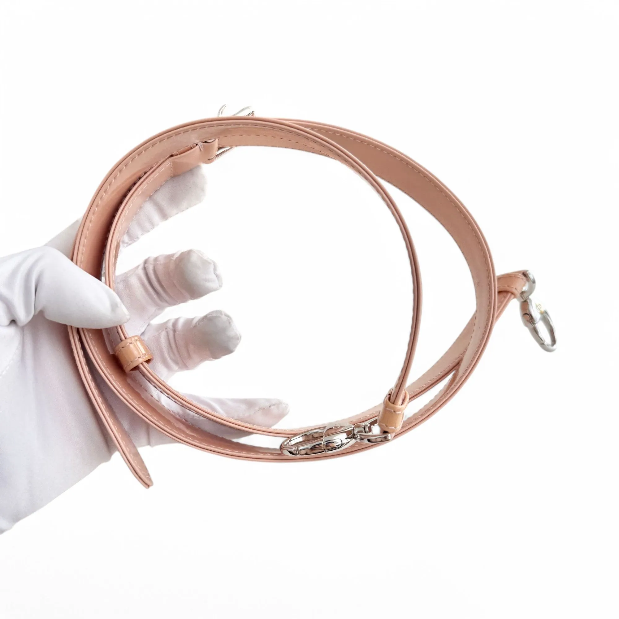 Christian Dior Lady Dior Medium Pink Patent Leather Gold-tone Hardware