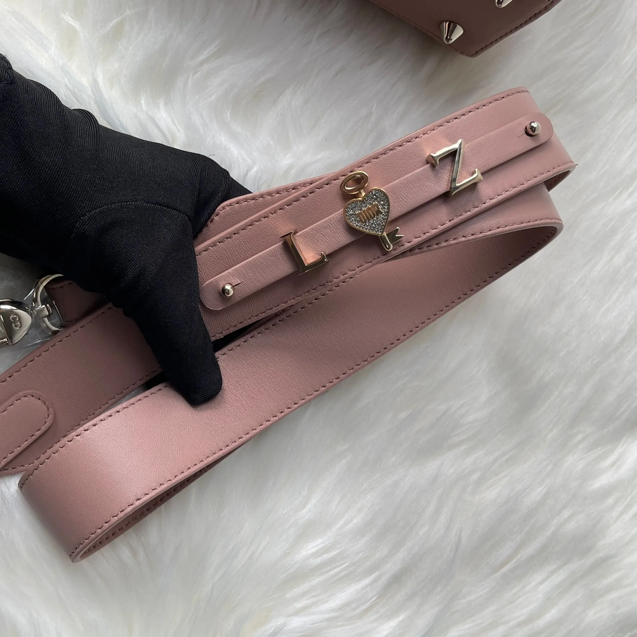 Christian Dior My Lady ABCD Small, Fard Lambskin Gold-tone Hardware