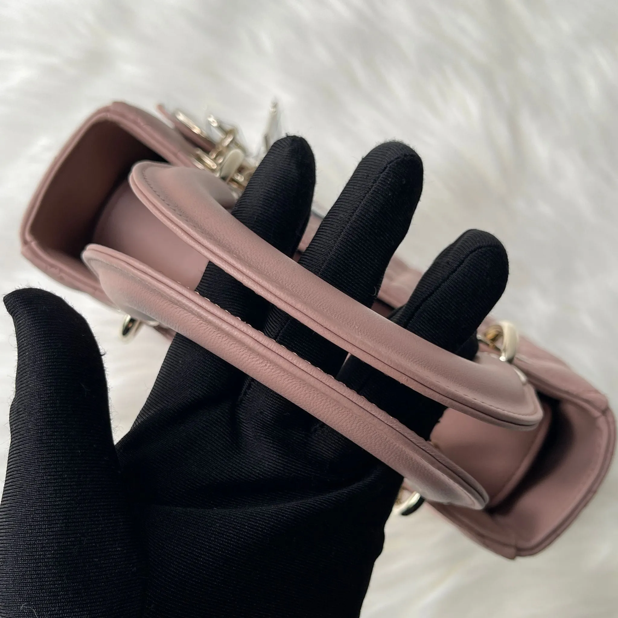 Christian Dior My Lady ABCD Small, Fard Lambskin Gold-tone Hardware