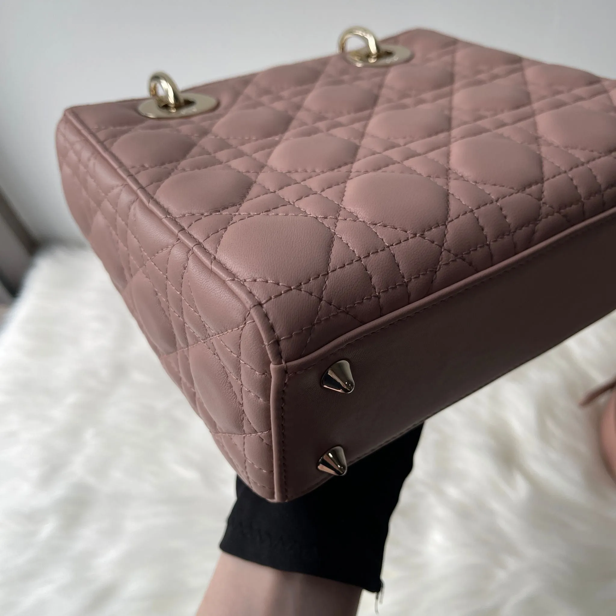 Christian Dior My Lady ABCD Small, Fard Lambskin Gold-tone Hardware