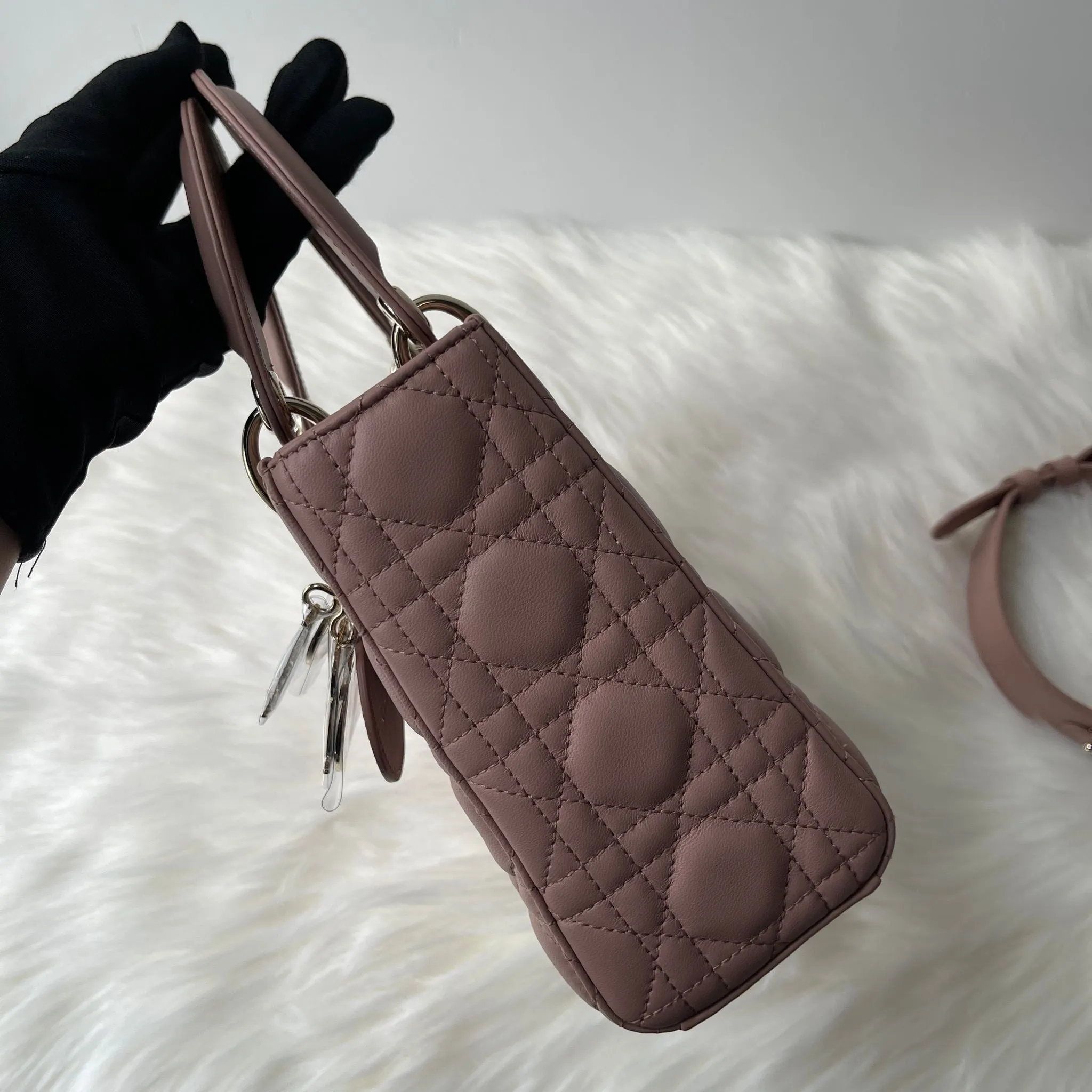 Christian Dior My Lady ABCD Small, Fard Lambskin Gold-tone Hardware
