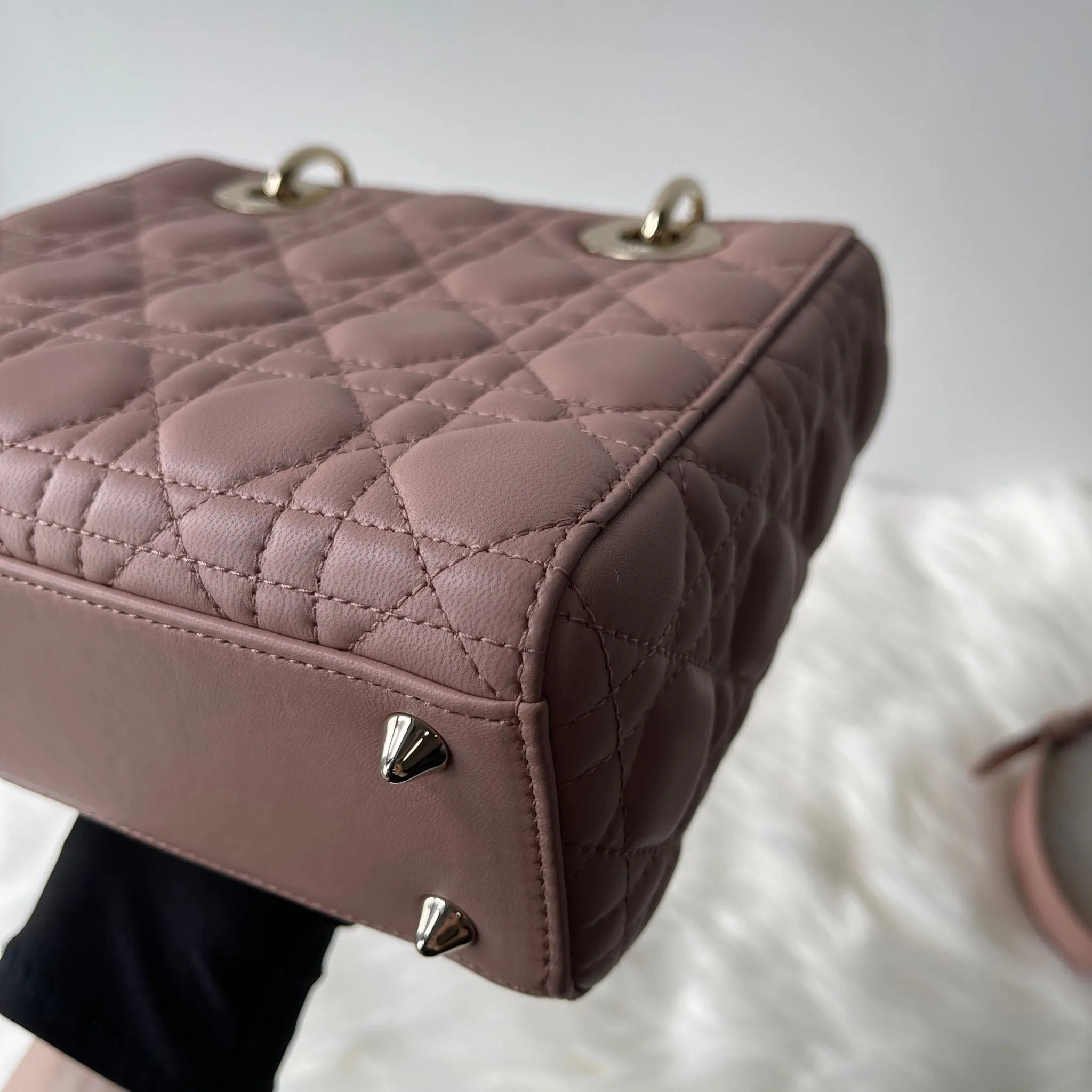 Christian Dior My Lady ABCD Small, Fard Lambskin Gold-tone Hardware