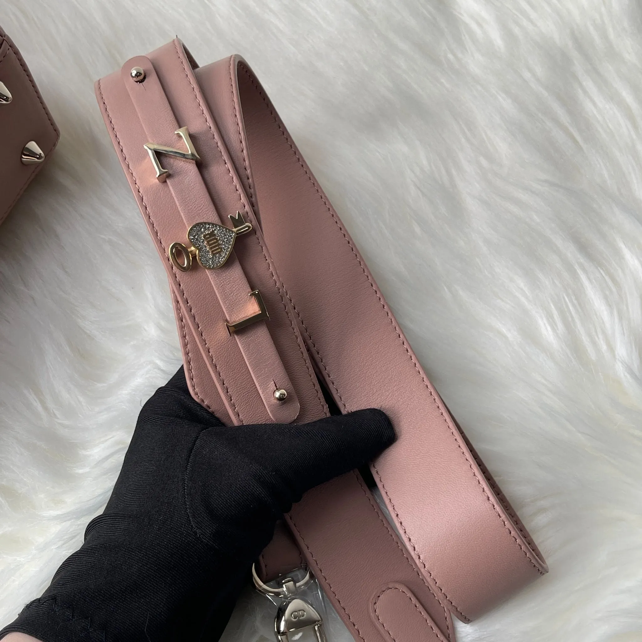 Christian Dior My Lady ABCD Small, Fard Lambskin Gold-tone Hardware