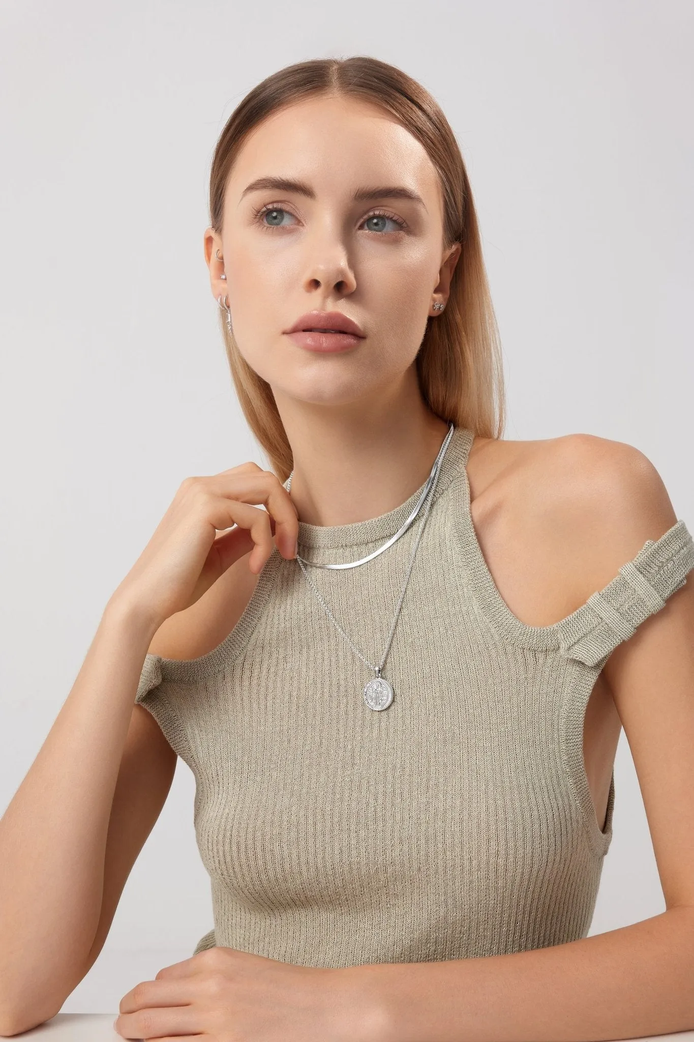 Coin Necklace in Silver (Unisex)