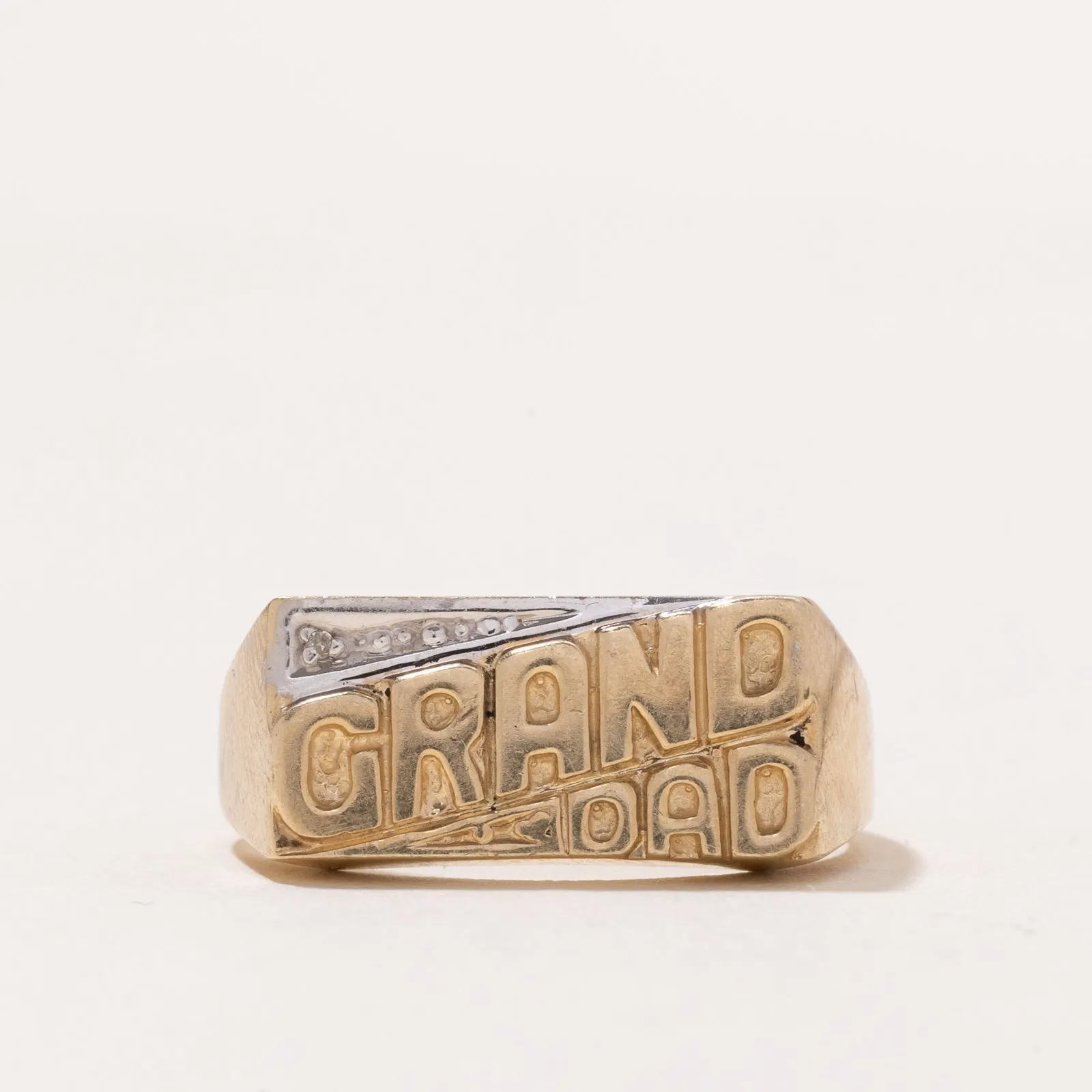 'Grand Dad' Diamond Signet Ring | 0.001ct | SZ 10
