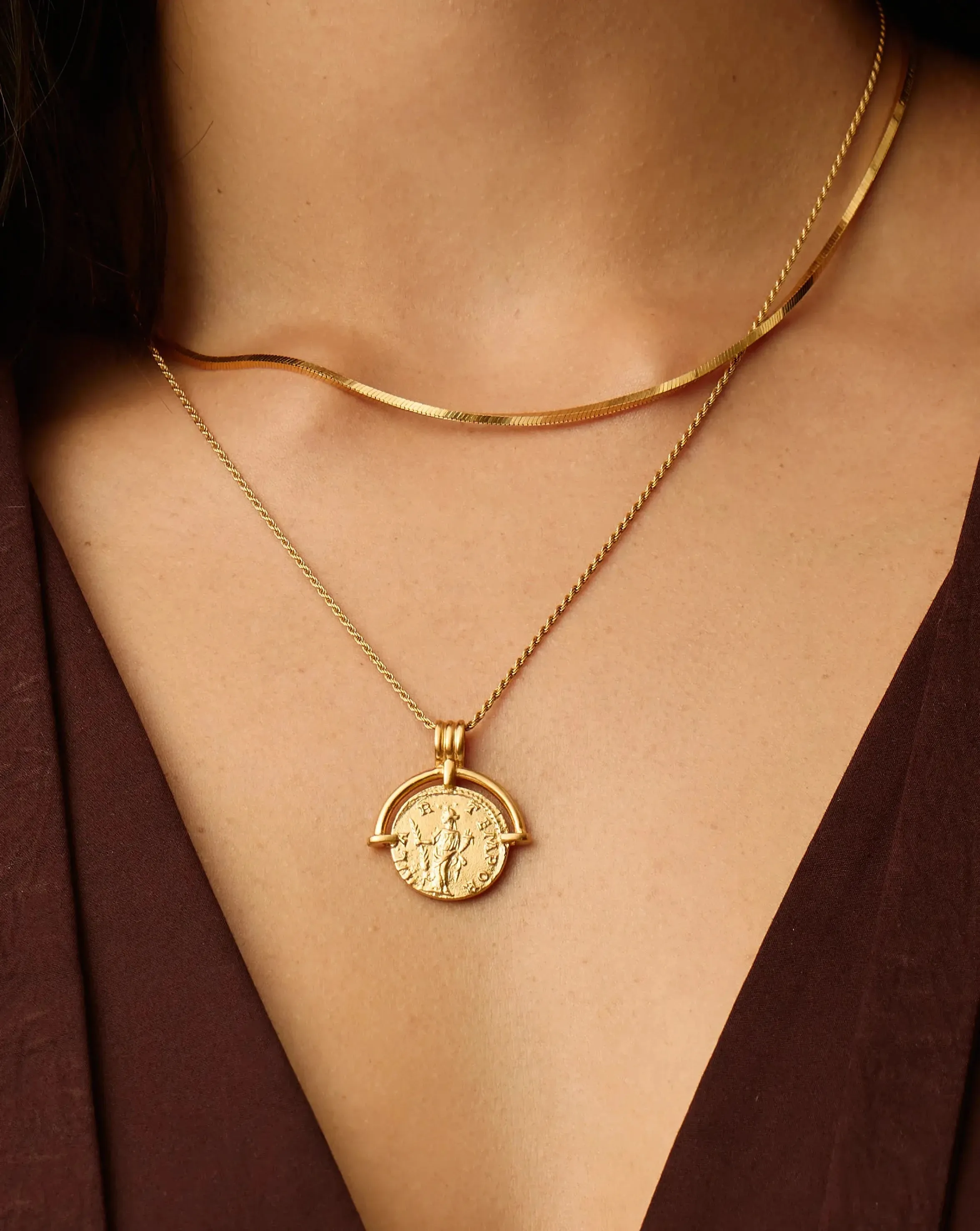 Lucy Williams Roman Arc & Snake Necklace Set | 18k Gold Plated /  18k Gold Plated Vermeil