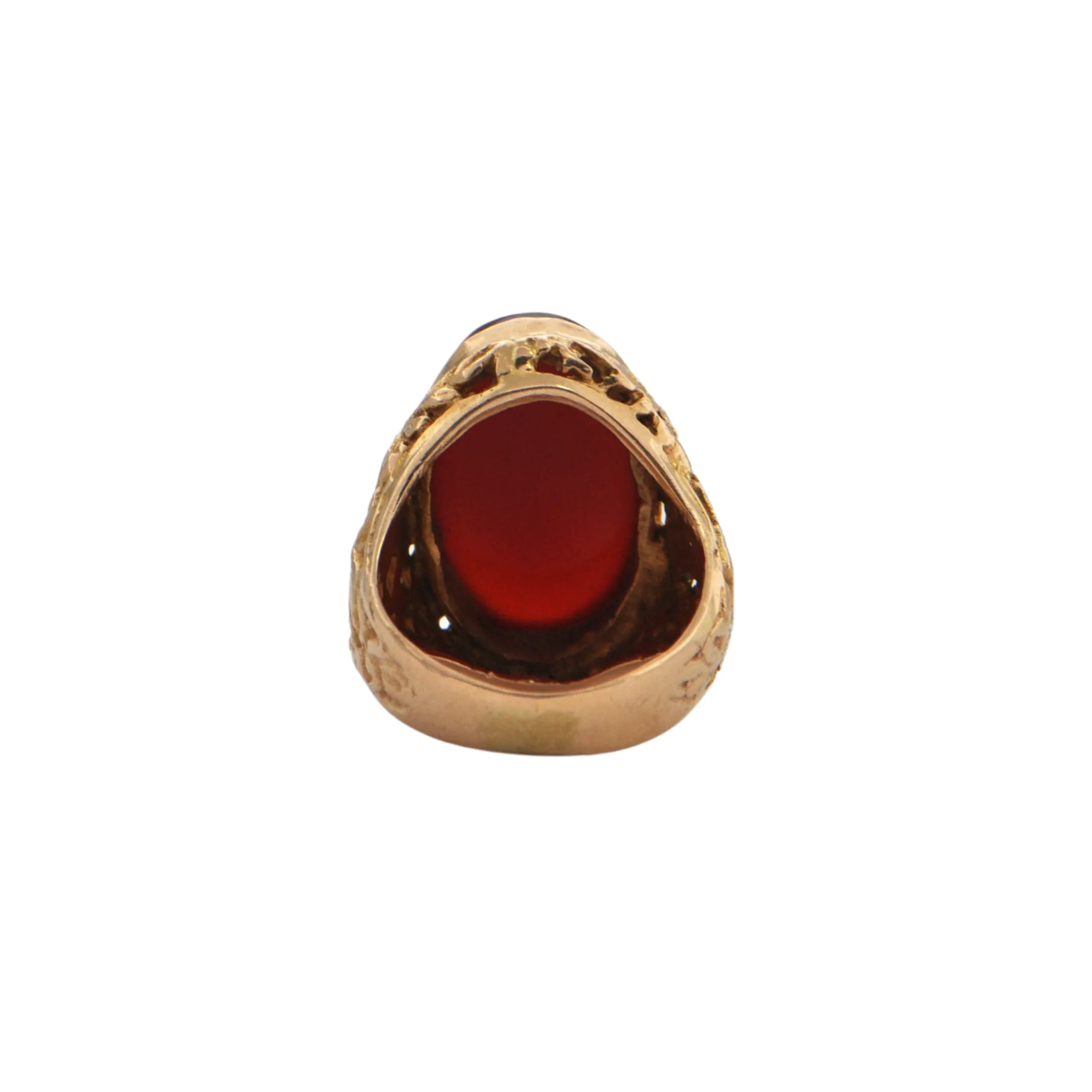 Vintage Carnelian 18K Gold Signet Ring